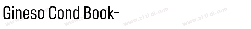 Gineso Cond Book字体转换